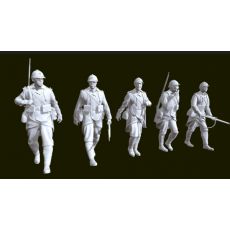 5 pochodujících francouzských vojáků – WW 1