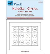 00008 - Kolečka, průměr 10,8 - 11,3 mm