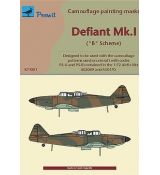 71001 - Defiant Mk.I - maska na kamuflážní schéma "B"